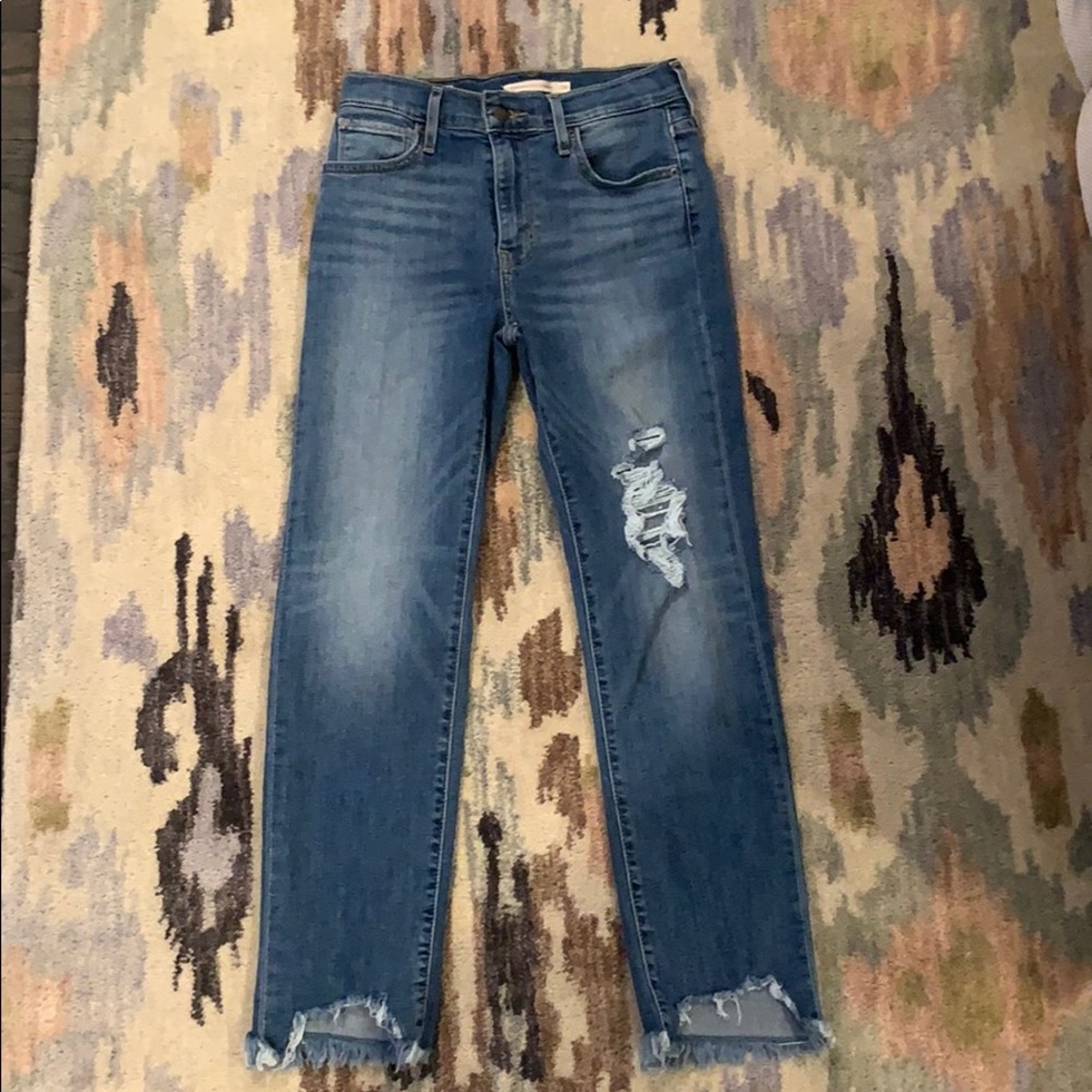 Levi’s 724 high rise straight crop jeans